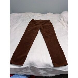 J.Jill Corduroy Pants Brown Cotton Spandex Cabincore Minimalist Dark Academia